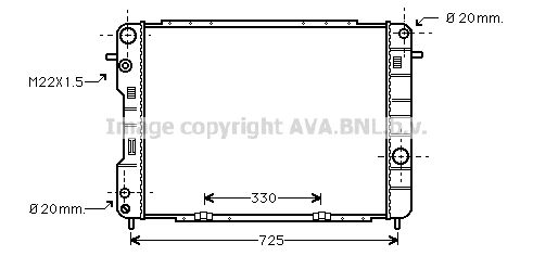 OL2246 AVA QUALITY COOLING Радиатор, охлаждение двигателя