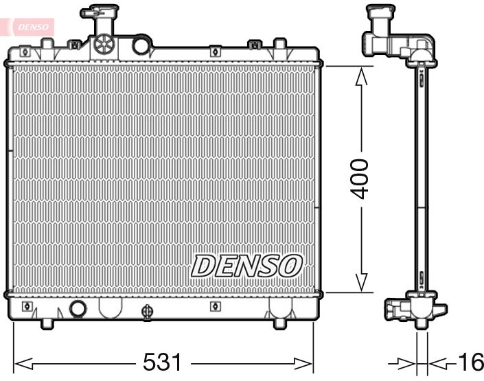 DRM47034 DENSO Радиатор, охлаждение двигателя