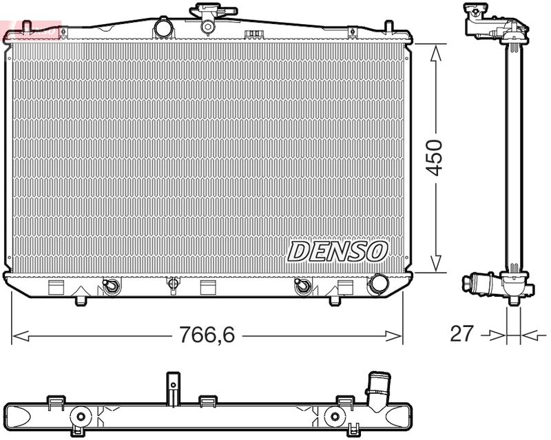 DRM51017 DENSO Радиатор, охлаждение двигателя