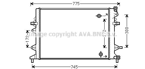 VNA2370 AVA QUALITY COOLING Радиатор, охлаждение двигателя