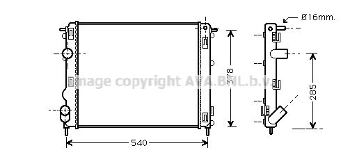 RTA2272 AVA QUALITY COOLING Радиатор, охлаждение двигателя