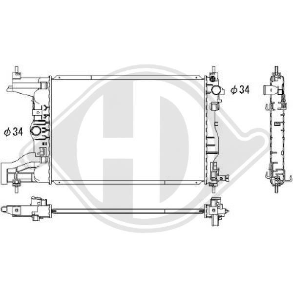 DCM3920 DIEDERICHS Радиатор, охлаждение двигателя