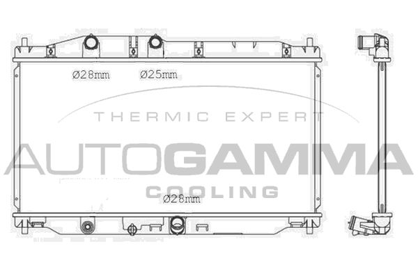 107544 AUTOGAMMA Радиатор, охлаждение двигателя
