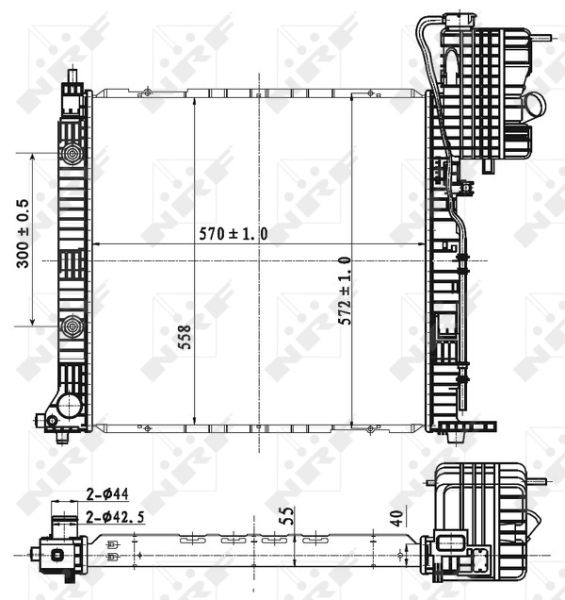 53177 NRF Радиатор, охлаждение двигателя