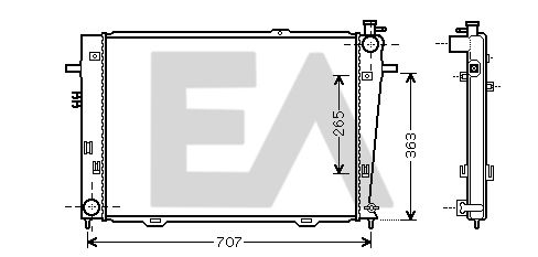 31R28044 EACLIMA Радиатор, охлаждение двигателя