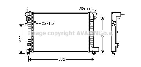 CNA2120 AVA QUALITY COOLING Радиатор, охлаждение двигателя