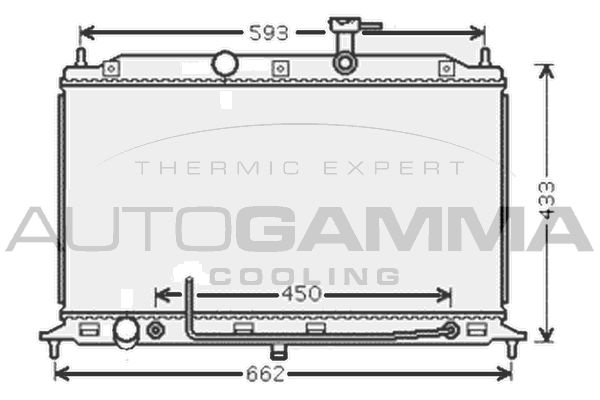 104846 AUTOGAMMA Радиатор, охлаждение двигателя