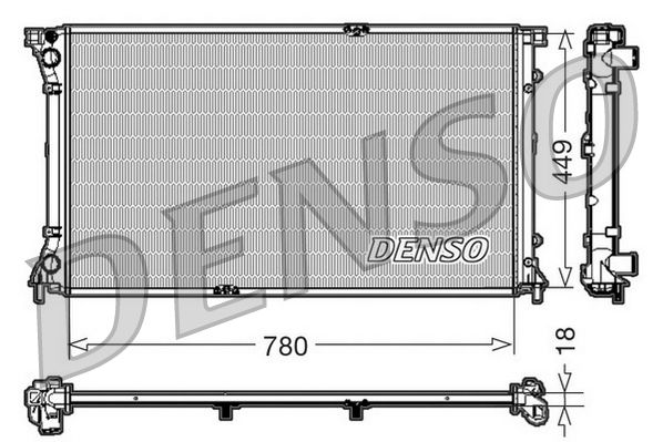 DRM23097 DENSO Радиатор, охлаждение двигателя