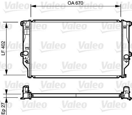 735216 VALEO Радиатор, охлаждение двигателя