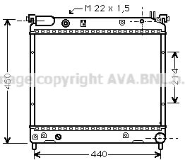 SZ2025 AVA QUALITY COOLING Радиатор, охлаждение двигателя