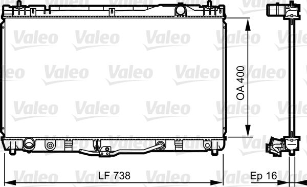 734492 VALEO Радиатор, охлаждение двигателя