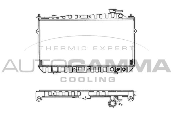 102122 AUTOGAMMA Радиатор, охлаждение двигателя