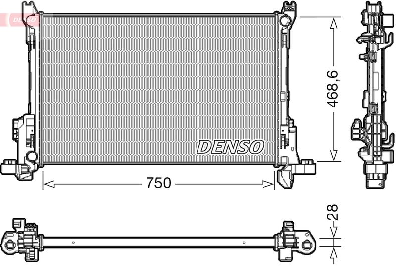 DRM09174 DENSO Радиатор, охлаждение двигателя