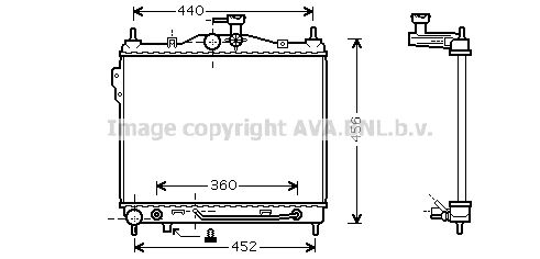 HYA2102 AVA QUALITY COOLING Радиатор, охлаждение двигателя