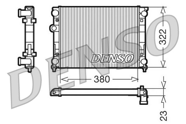 DRM99001 DENSO Радиатор, охлаждение двигателя