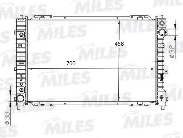 ACRB156 MILES Радиатор, охлаждение двигателя