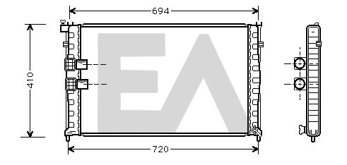 31R55083 EACLIMA Радиатор, охлаждение двигателя