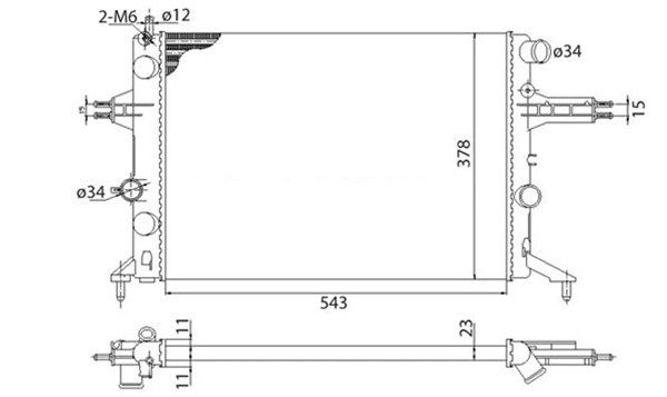 350213960003 MAGNETI MARELLI Радиатор, охлаждение двигателя