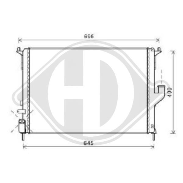DCM2962 DIEDERICHS Радиатор, охлаждение двигателя