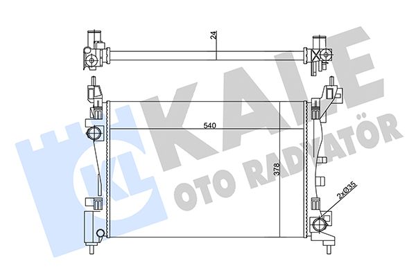 356435 KALE OTO RADYATÖR Радиатор, охлаждение двигателя