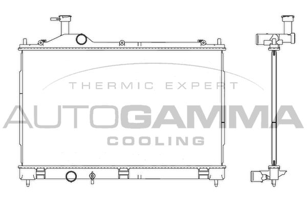 107345 AUTOGAMMA Радиатор, охлаждение двигателя