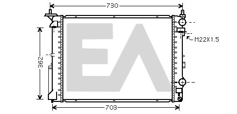 31R60057 EACLIMA Радиатор, охлаждение двигателя