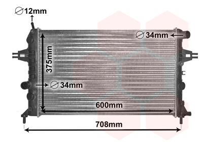 37002296 VAN WEZEL Радиатор, охлаждение двигателя