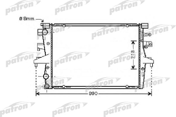 PRS3600B PATRON Радиатор, охлаждение двигателя