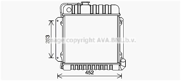 BW2575 AVA QUALITY COOLING Радиатор, охлаждение двигателя