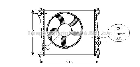 AIA2213 AVA QUALITY COOLING Радиатор, охлаждение двигателя