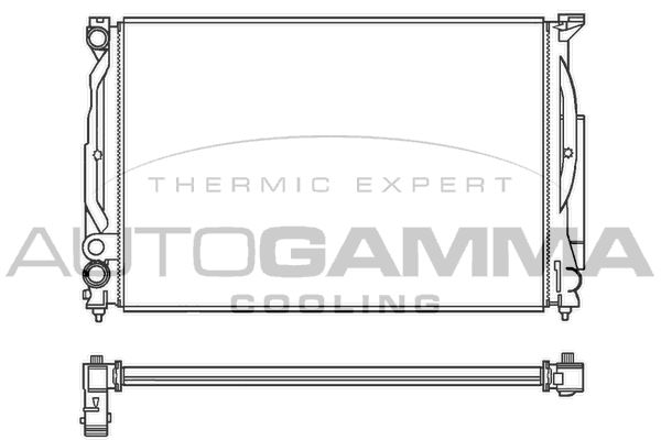 100061 AUTOGAMMA Радиатор, охлаждение двигателя