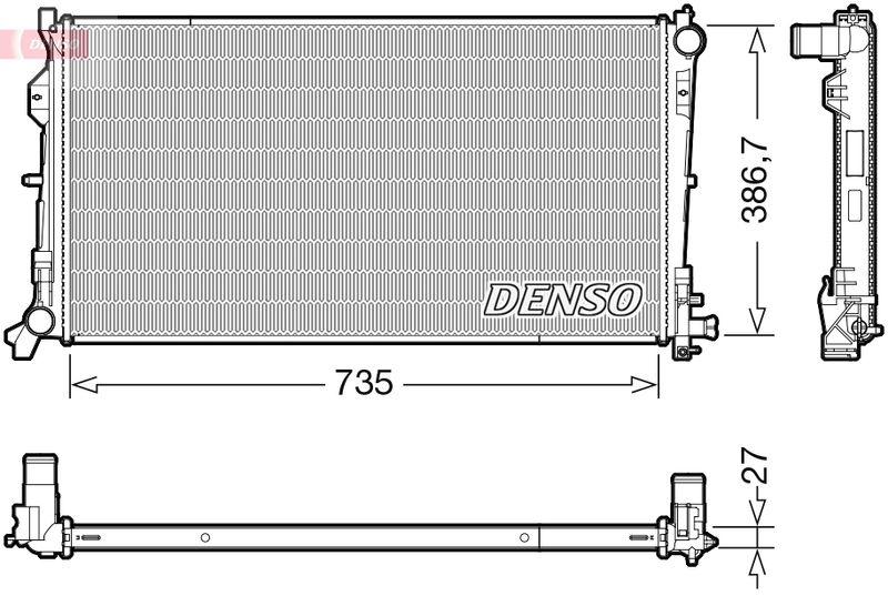 DRM06040 DENSO Радиатор, охлаждение двигателя