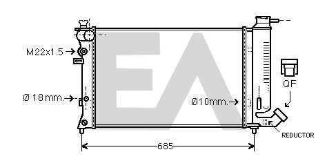 31R10067 EACLIMA Радиатор, охлаждение двигателя