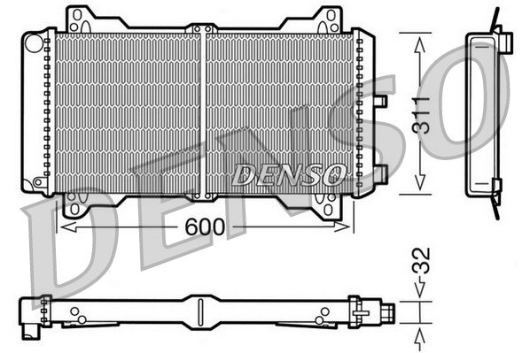 DRM10012 DENSO Радиатор, охлаждение двигателя