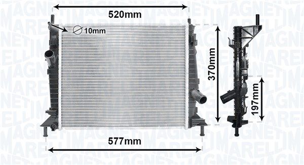 350213169900 MAGNETI MARELLI Радиатор, охлаждение двигателя