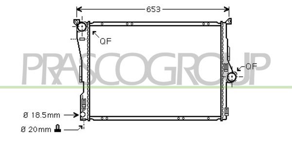 BM802R005 PRASCO Радиатор, охлаждение двигателя