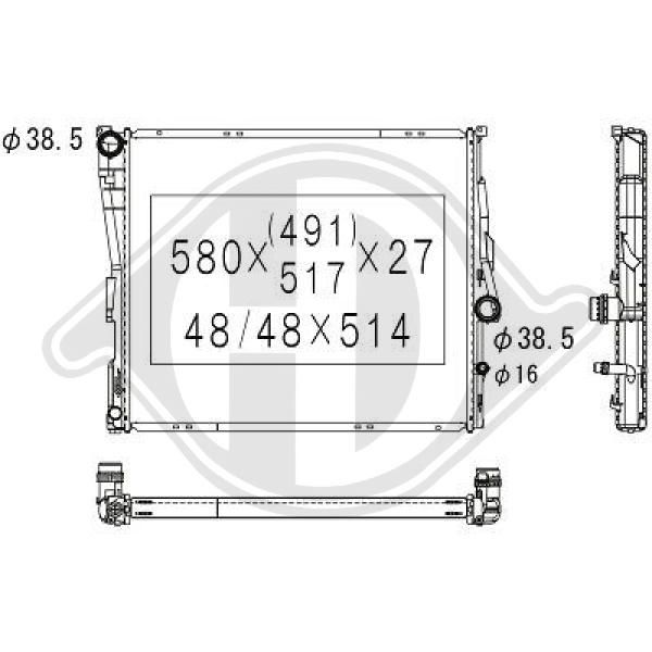 DCM1586 DIEDERICHS Радиатор, охлаждение двигателя