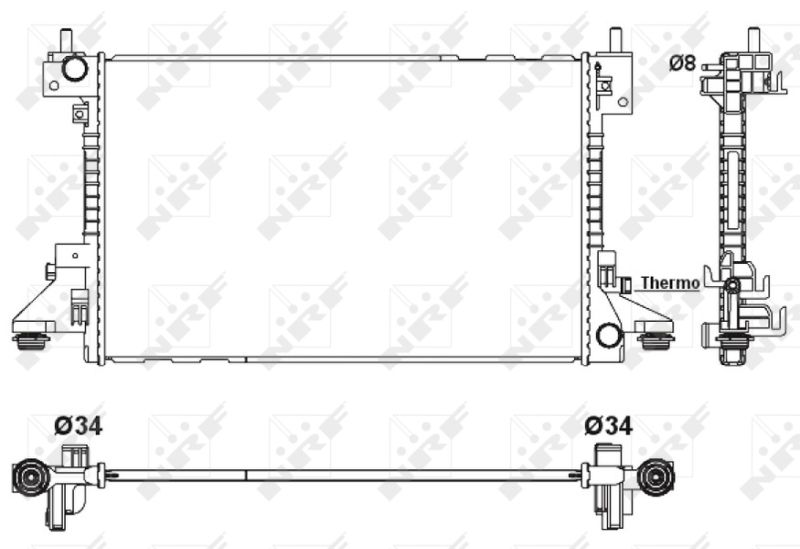 53160 NRF Радиатор, охлаждение двигателя