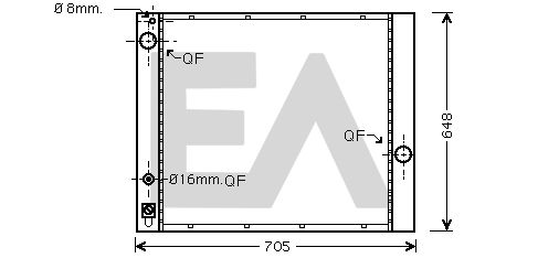 31R05058 EACLIMA Радиатор, охлаждение двигателя