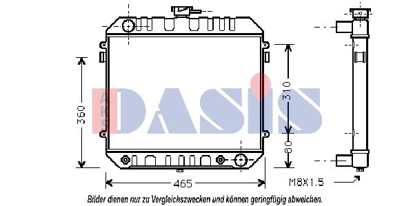 150090N AKS DASIS Радиатор, охлаждение двигателя