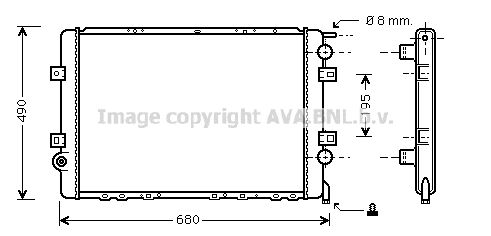 RTA2264 AVA QUALITY COOLING Радиатор, охлаждение двигателя