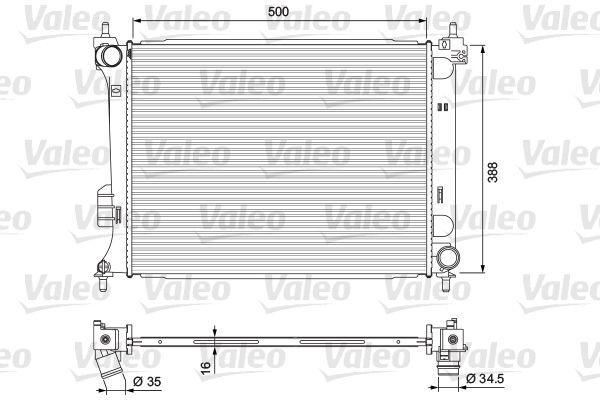 701729 VALEO Радиатор, охлаждение двигателя