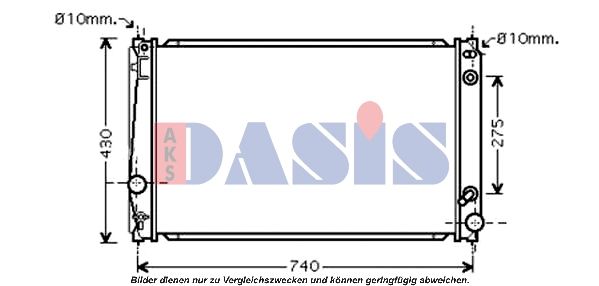 210164N AKS DASIS Радиатор, охлаждение двигателя