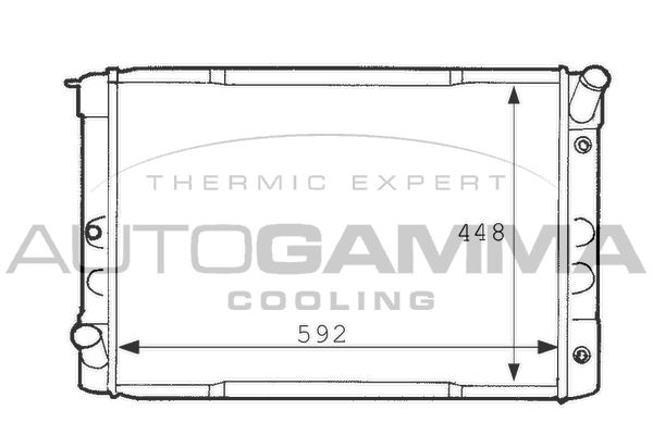 101114 AUTOGAMMA Радиатор, охлаждение двигателя