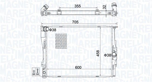 350213160700 MAGNETI MARELLI Радиатор, охлаждение двигателя