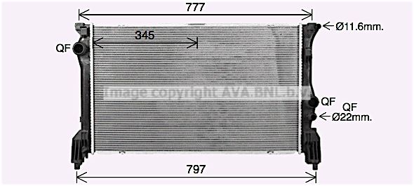 MS2725 AVA QUALITY COOLING Радиатор, охлаждение двигателя