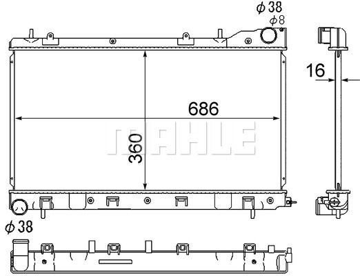 CR1875000S MAHLE Радиатор, охлаждение двигателя