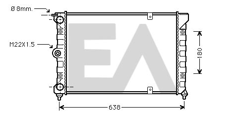 31R77015 EACLIMA Радиатор, охлаждение двигателя