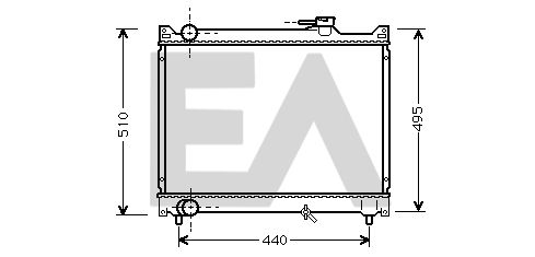 31R69001 EACLIMA Радиатор, охлаждение двигателя