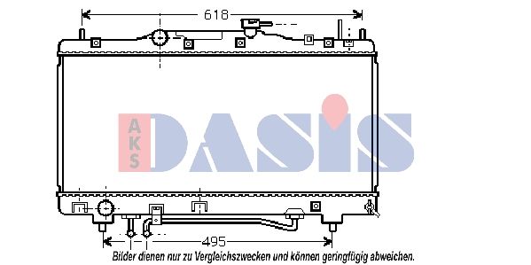 210105N AKS DASIS Радиатор, охлаждение двигателя